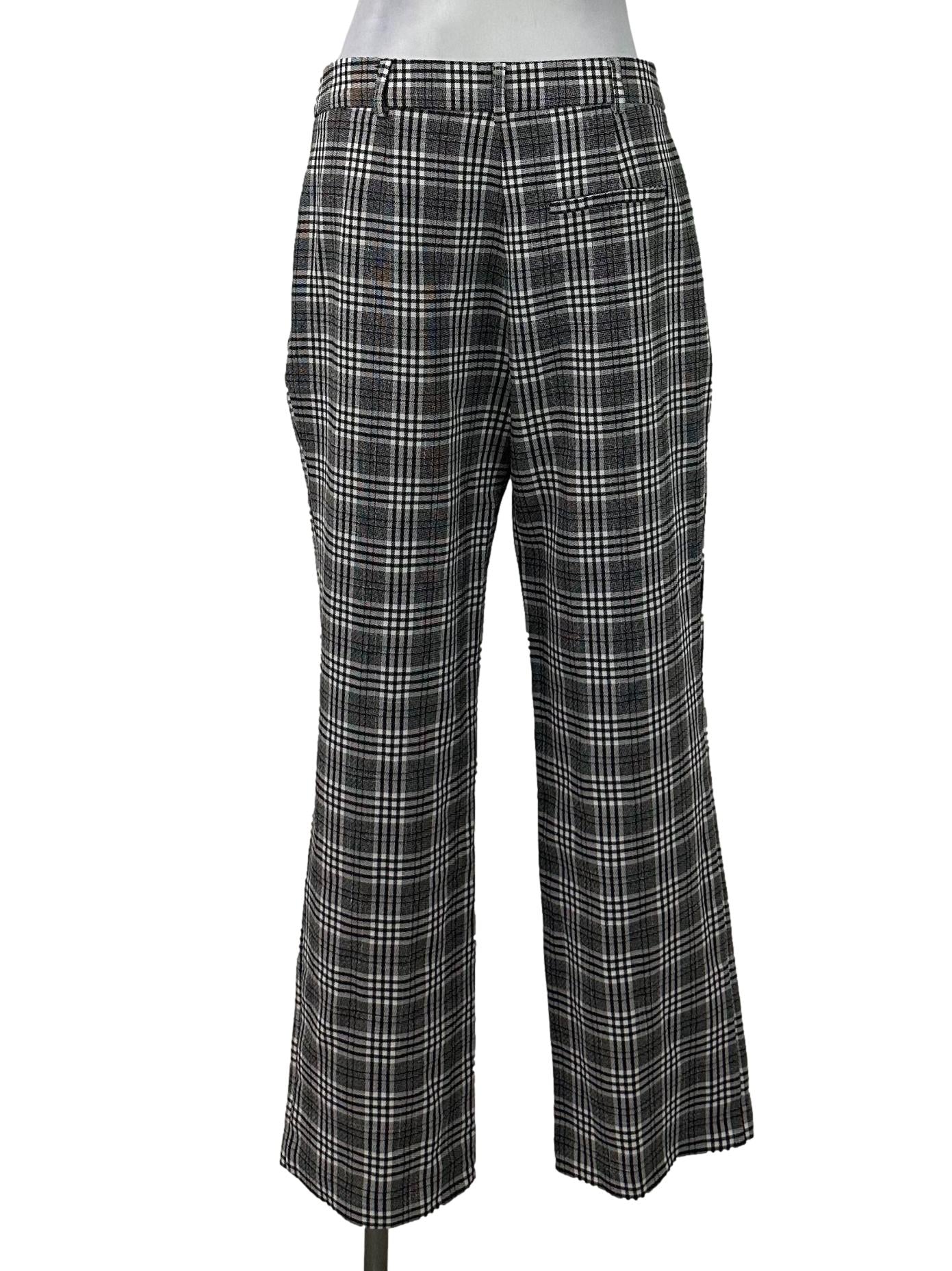 Black Plaid Formal Pants