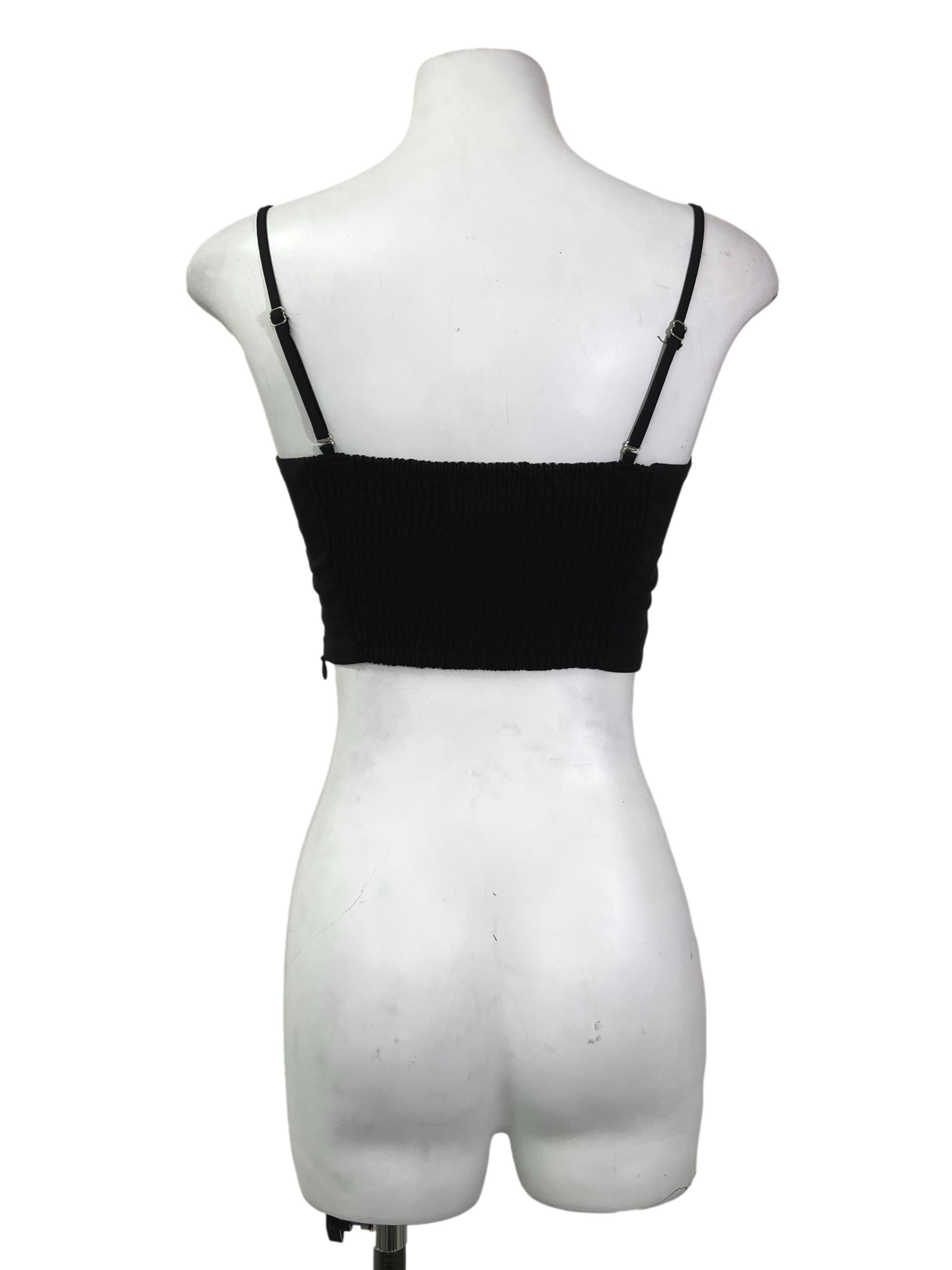 Black Square Neck Tank Top