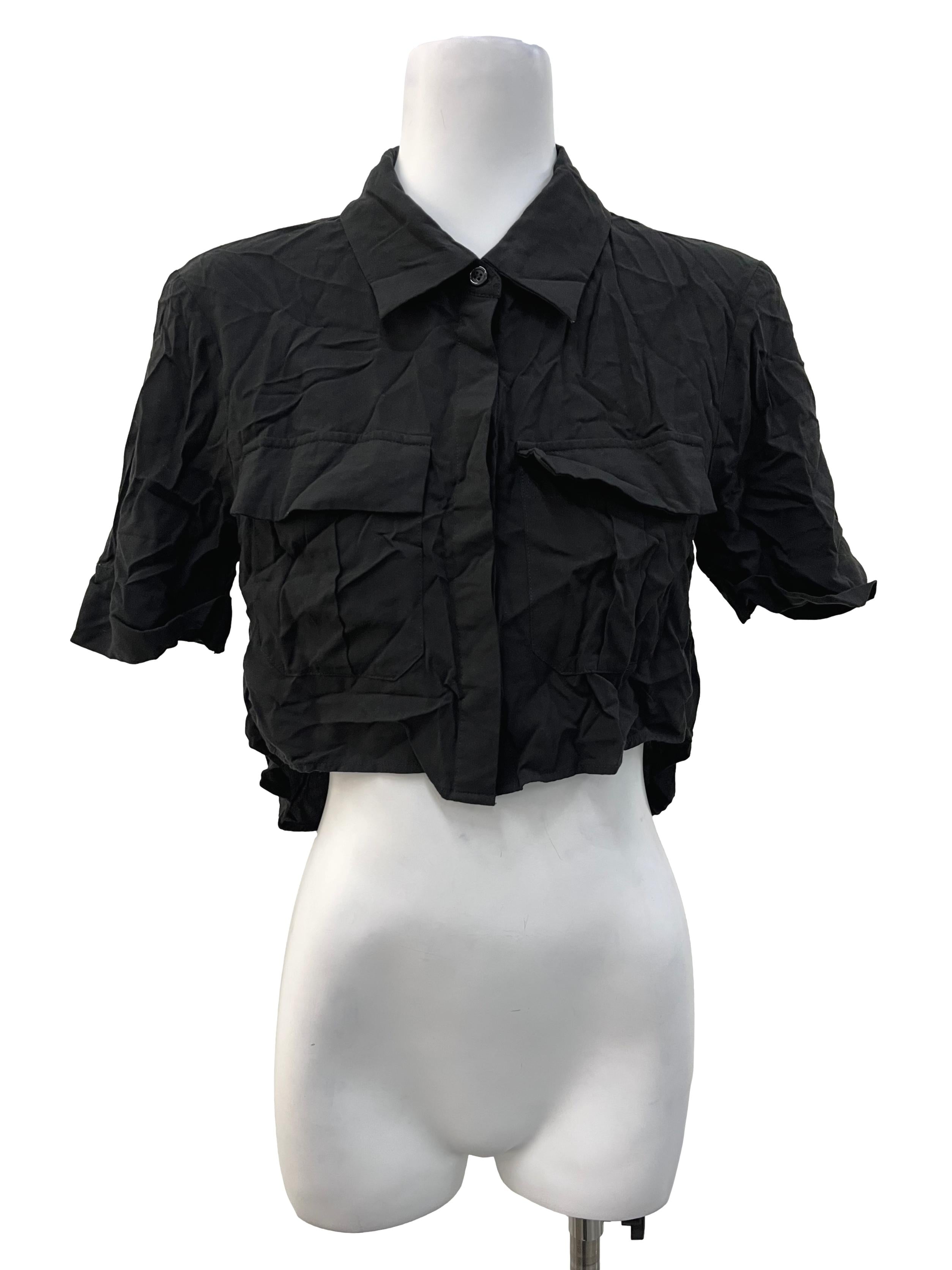 Black Collared Top