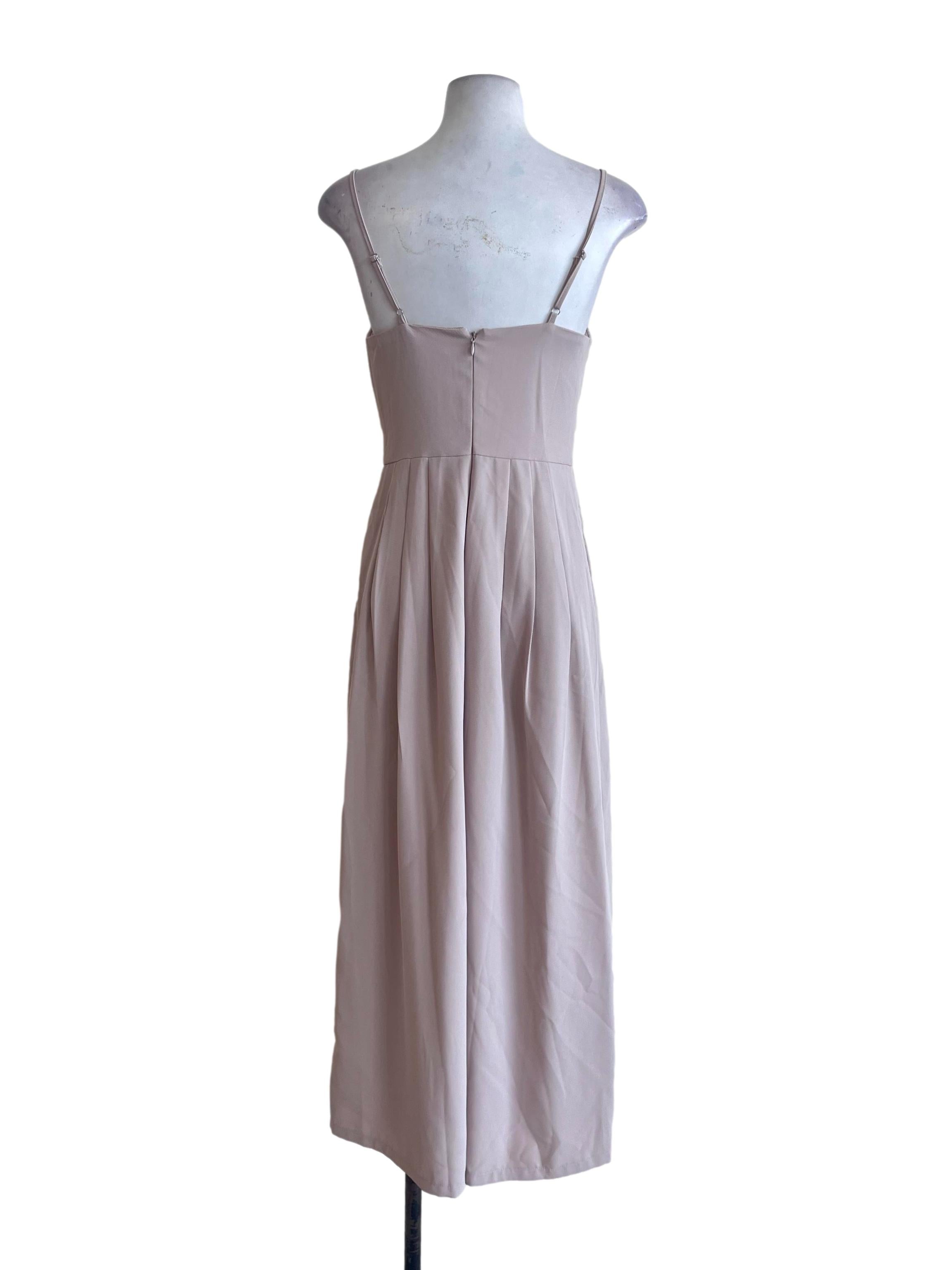 Taupe Pink Sleeveless Jumpsuit