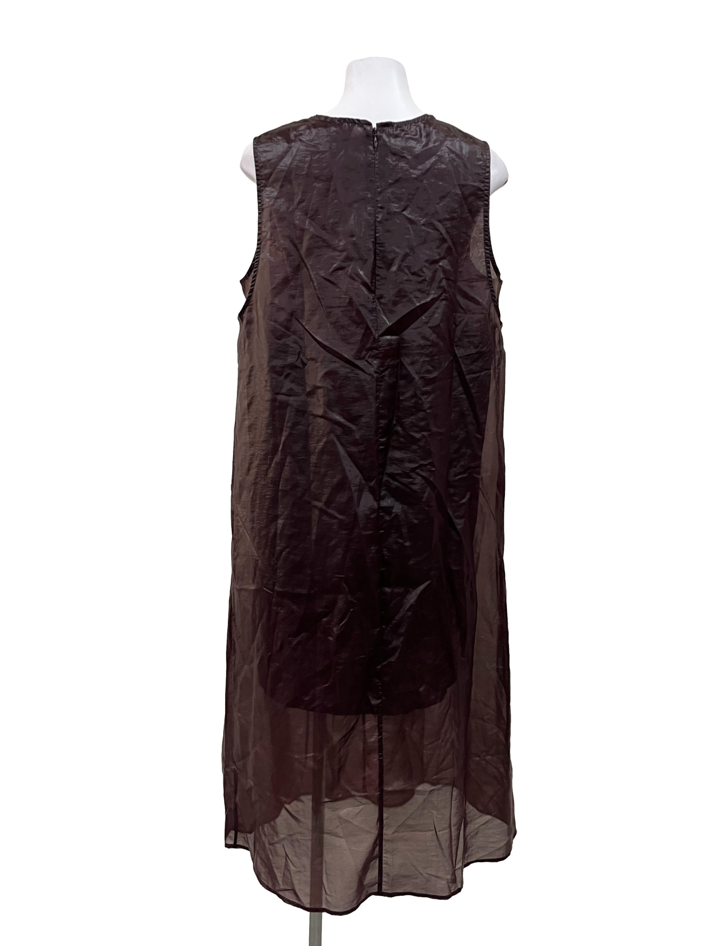 Dark Burgundy Mesh Dress