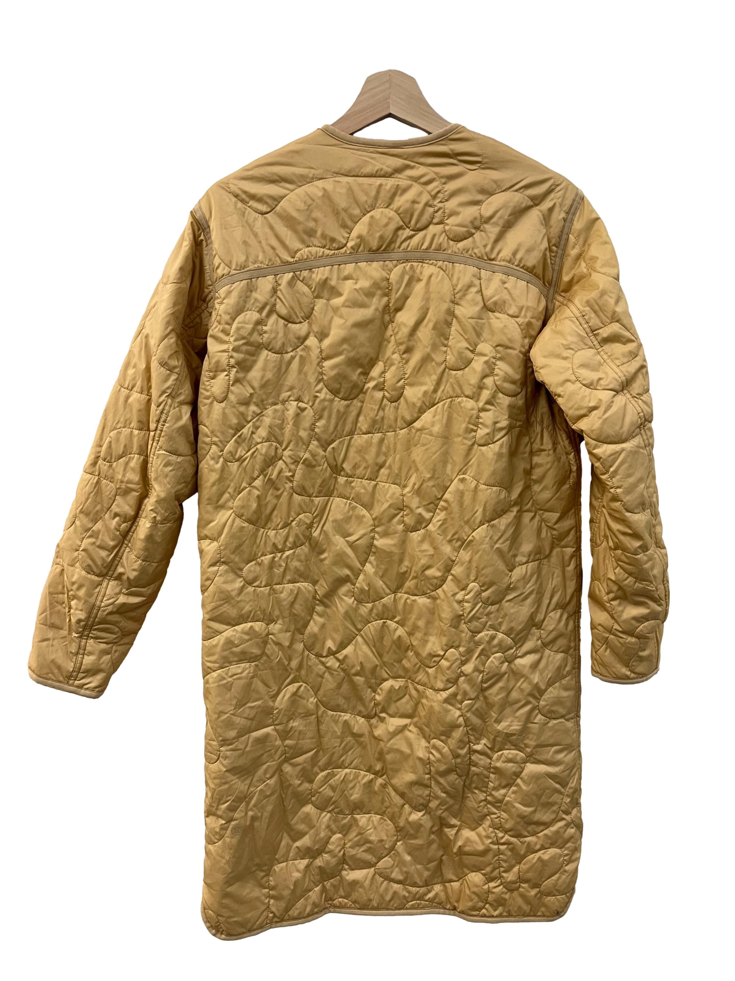 Orange Quilted Long Jacket