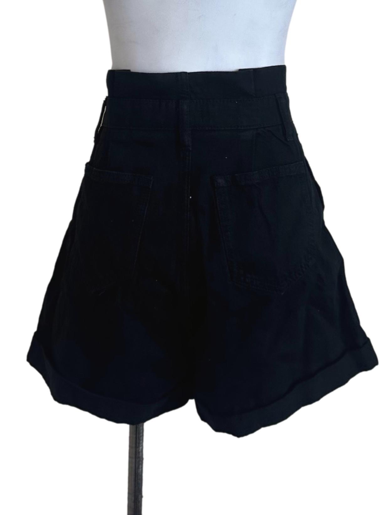 Black Denim Shorts