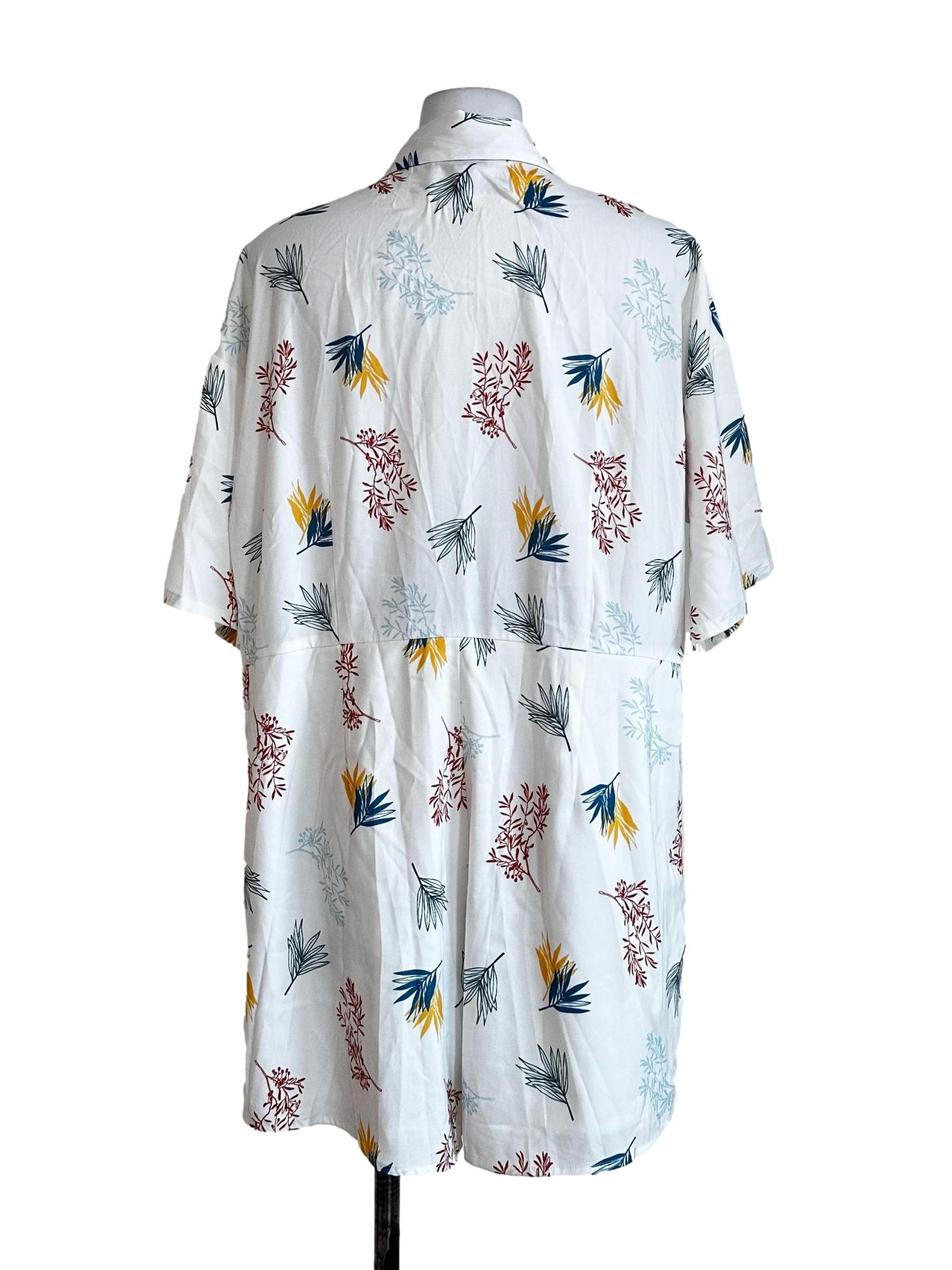White Floral Printed Romper