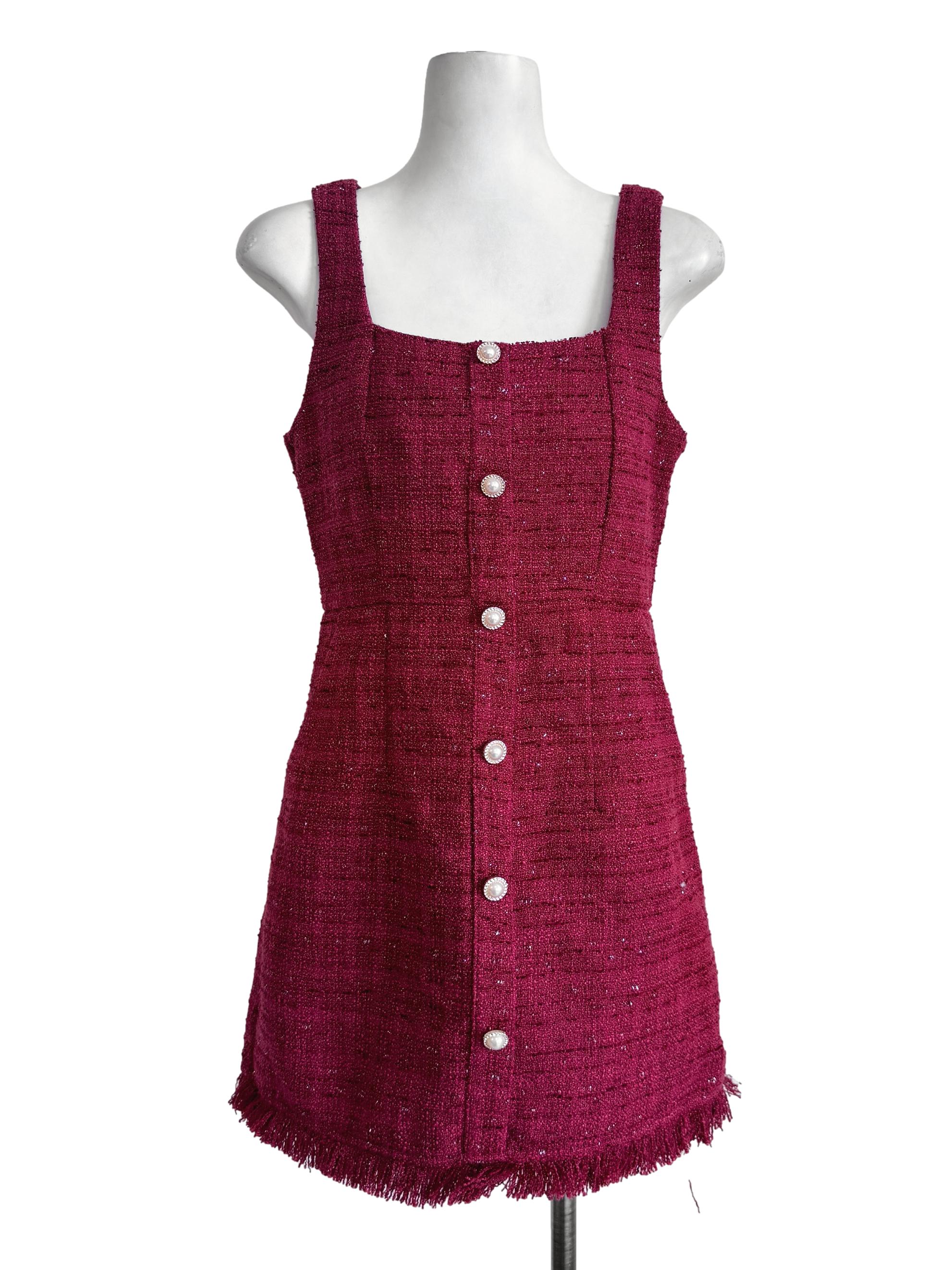 Red Tweed Rompers