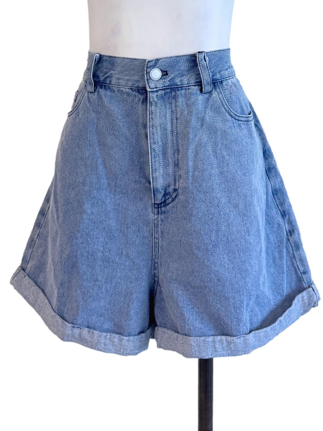 Blue Denim Shorts