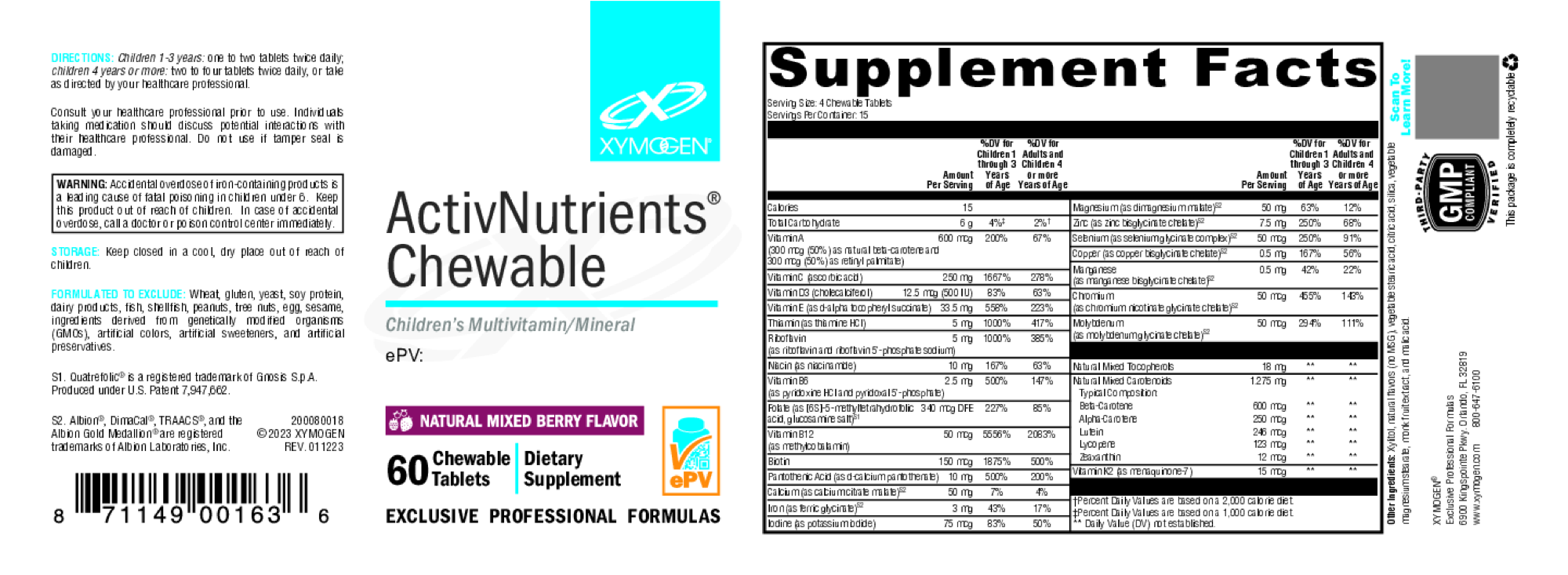 ActivNutrients Chewable - Mixed Berry