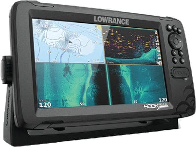 Lowrance 00015854001 Hook Reveal 5 Fishfinder SplitShot w/Downscan Imaging & C-MAP Contour+ Mapping: 7"