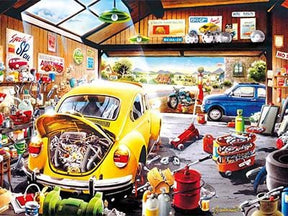 CLASSIC CAR JIGSAW PUZZLE - Sam's Garage - By Hiro Tanikawa - 1000 PCS