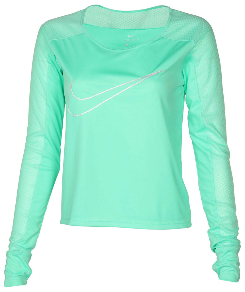 women's nike dri fit long sleeve running shirt