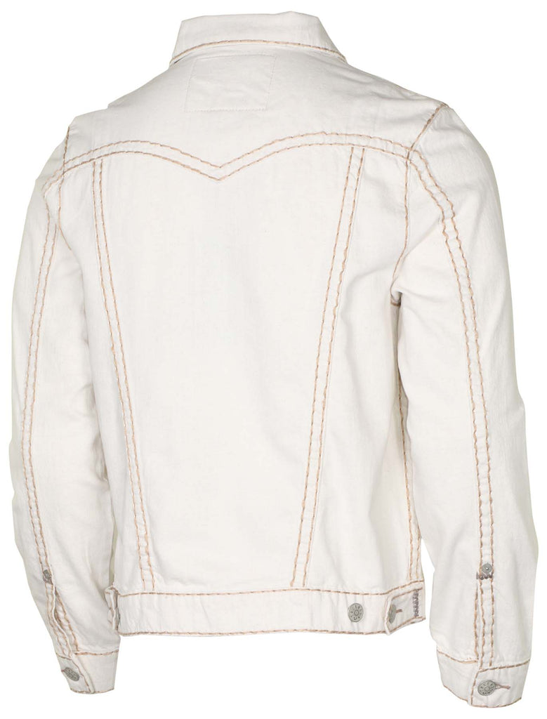 true religion white denim jacket