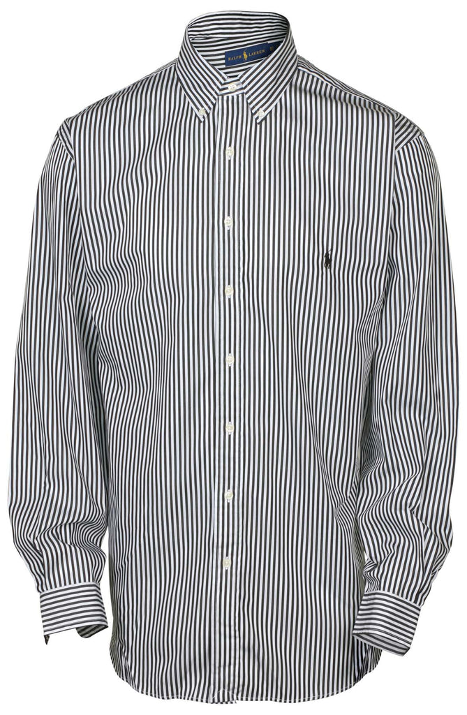 ralph lauren black button down shirt