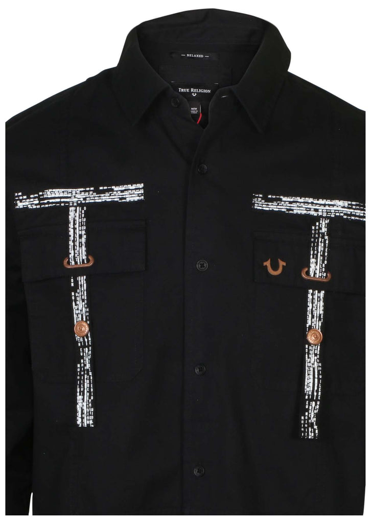 true religion white button up shirt