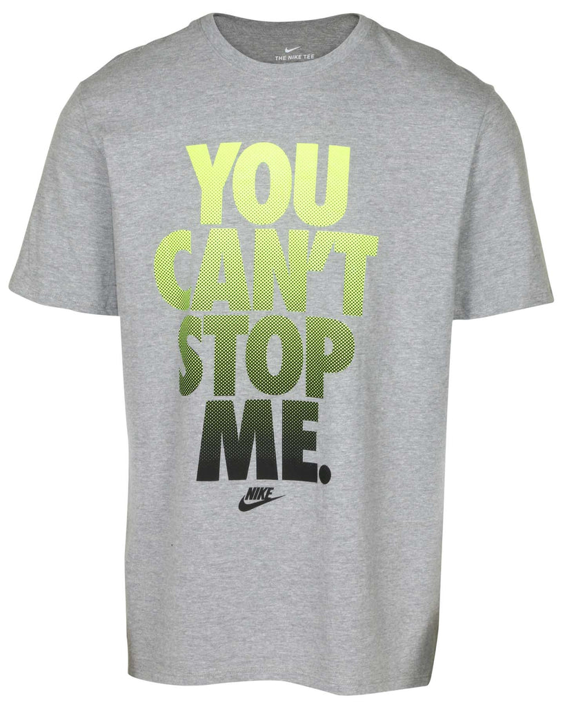 Nike Men S You Can T Stop Me Graphic Tee Heather Grey Webzom