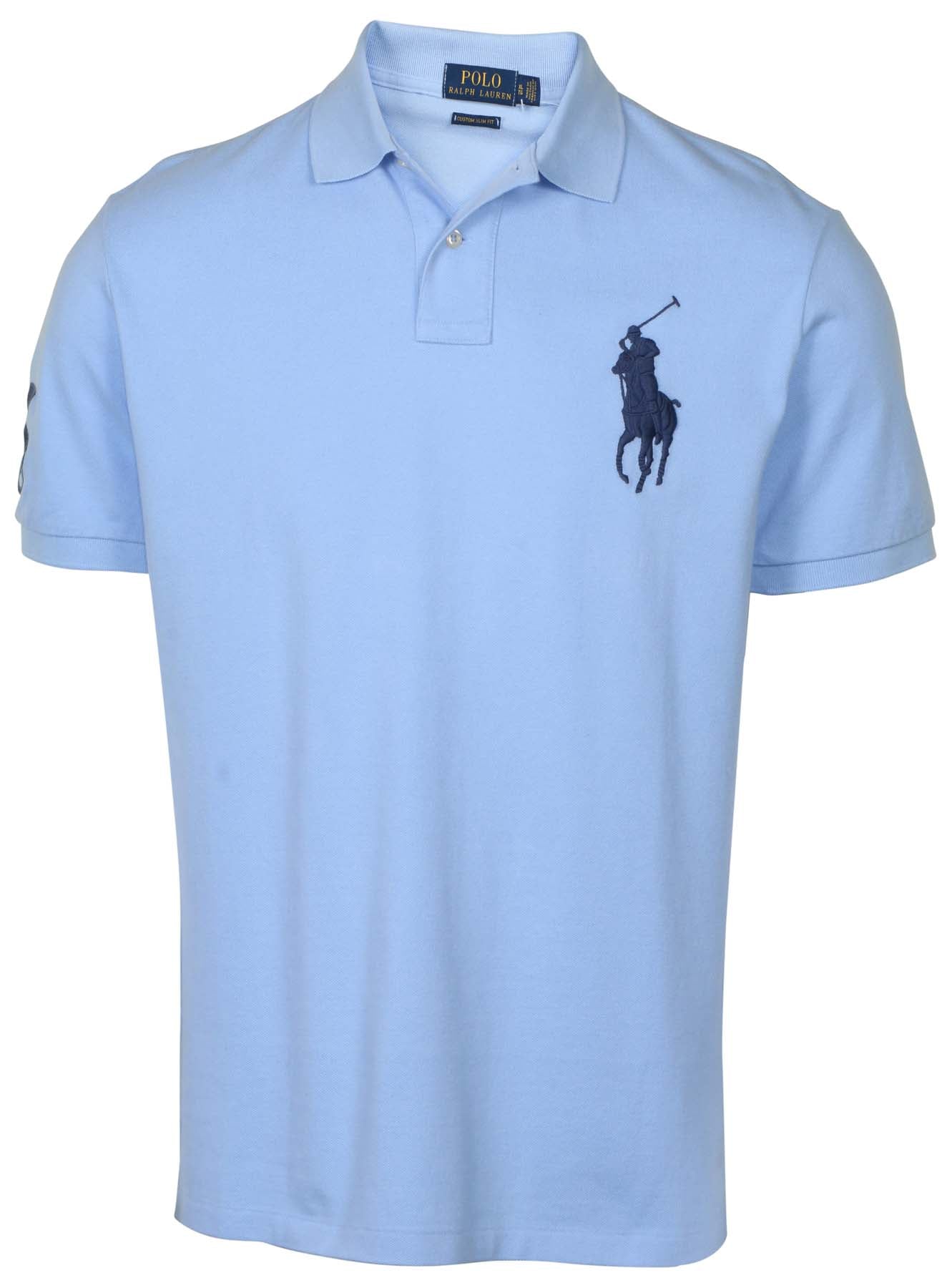 Polo Ralph Lauren Men's Big Pony Custom Slim Fit Mesh Polo Shirt-Light –  Webzom