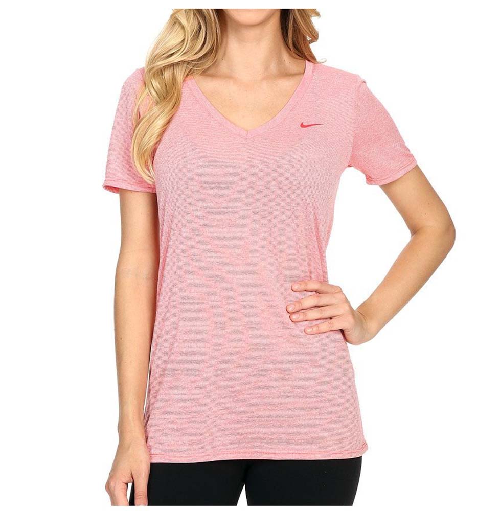 women's v neck dri fit shirts