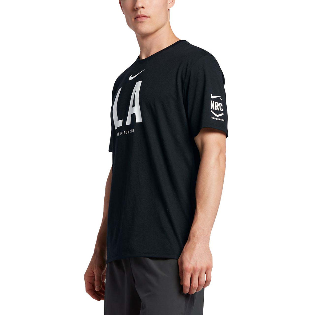 Nike Men's Dri-Fit LA Running Club T-Shirt-Black