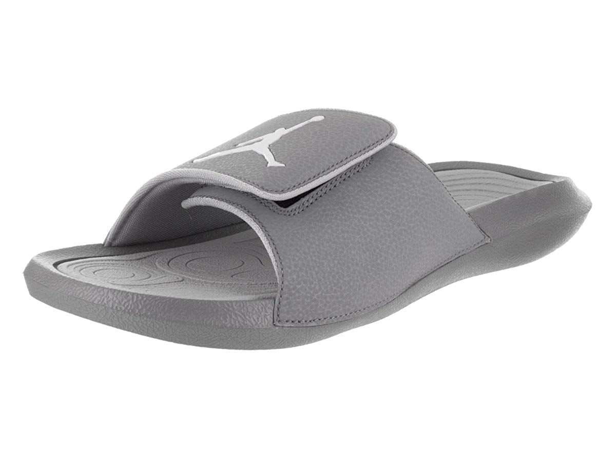 grey jordan slides