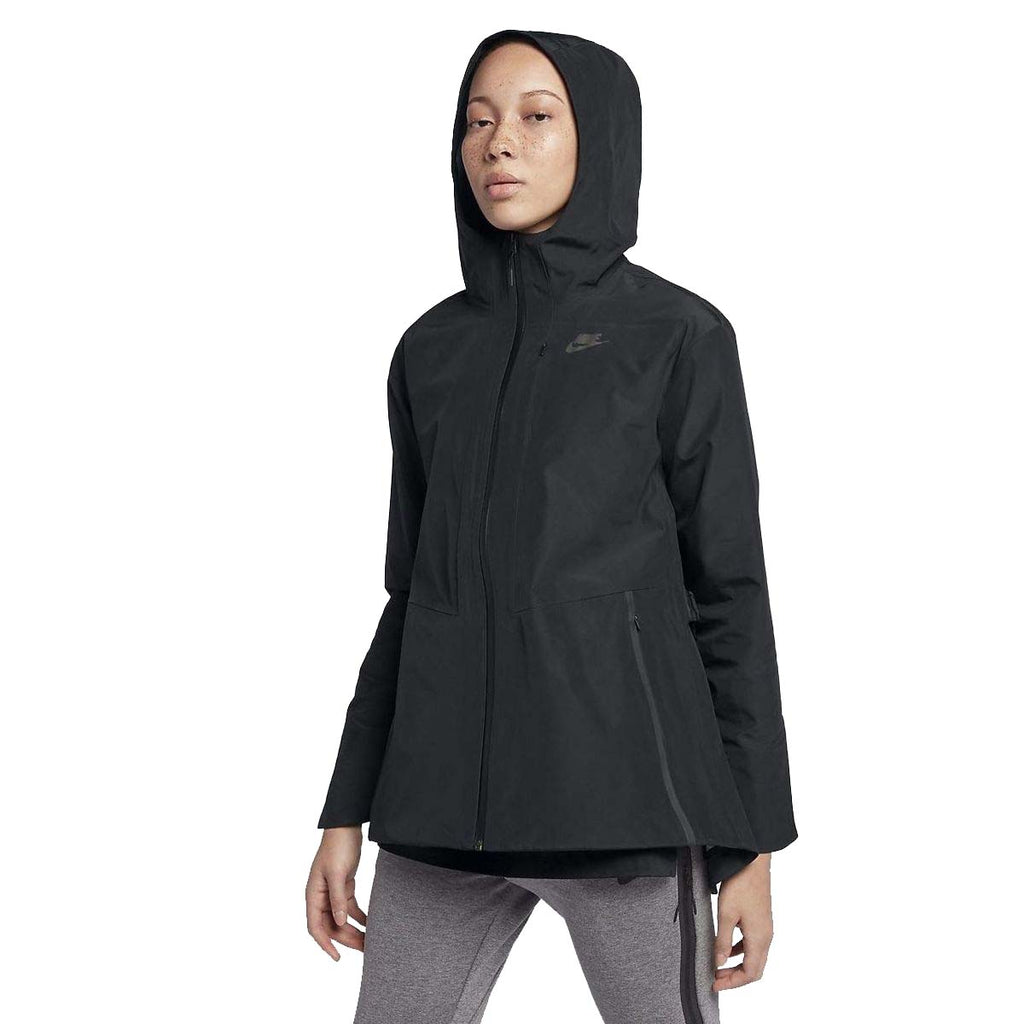 nike women's black jacket with hood