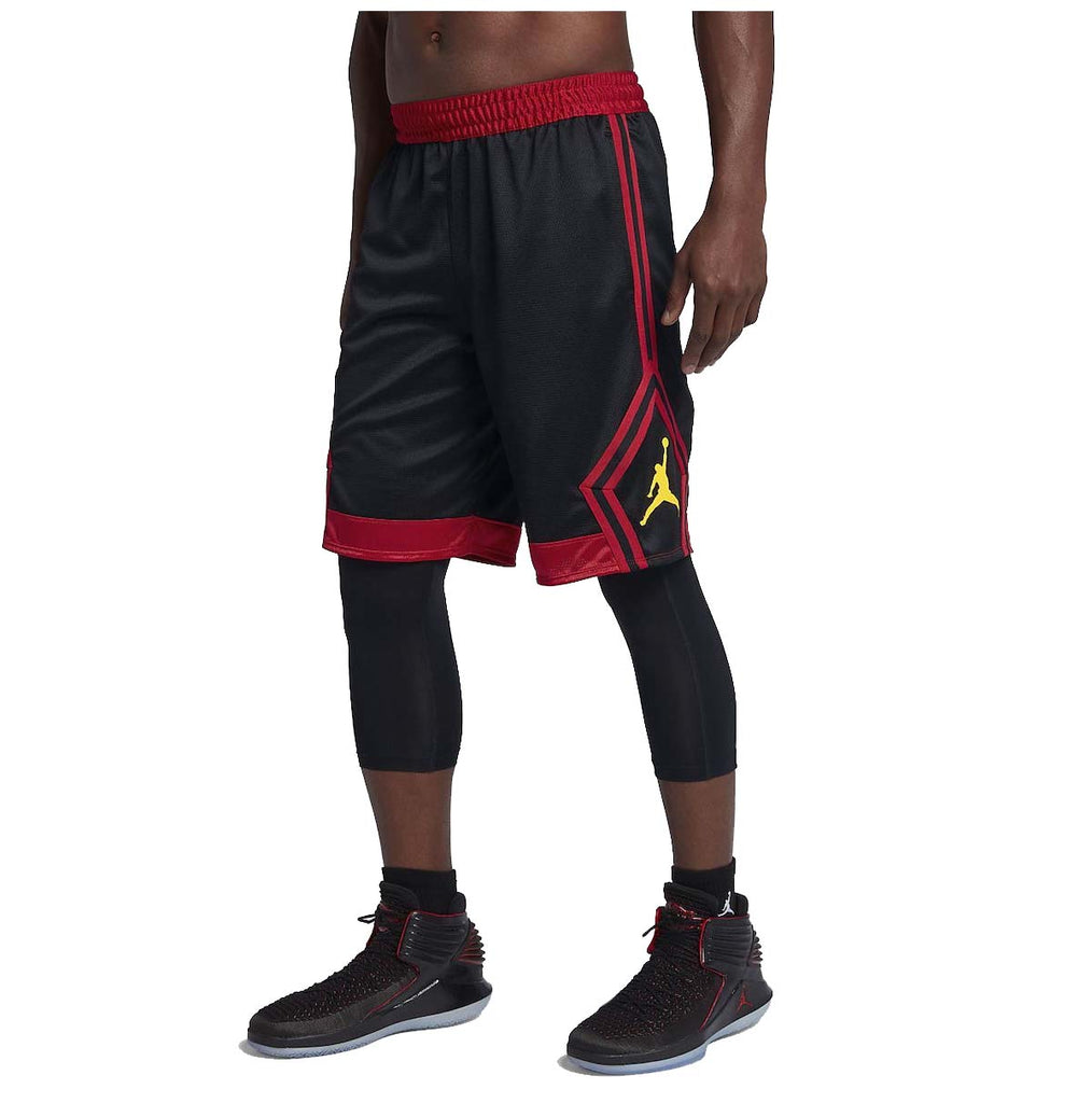 jordan black and red shorts