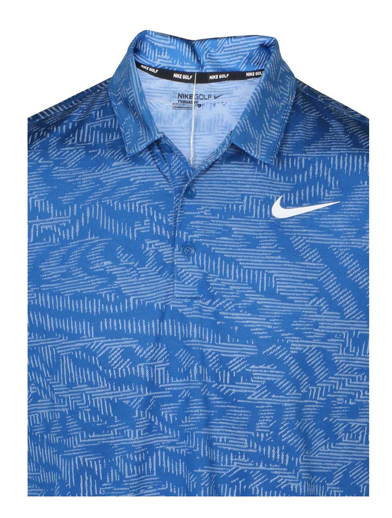 nike golf shirt blue