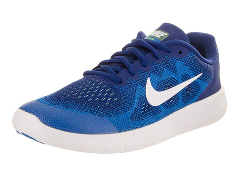 Nike Boy's Free Rn 2017 Running Shoes-Deep Royal Blue/White
