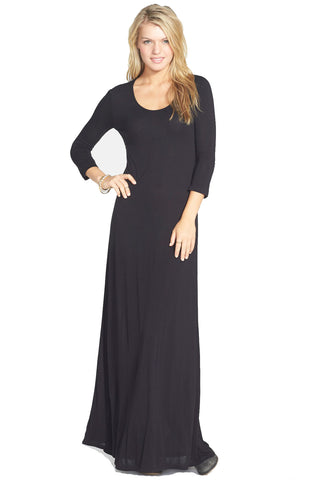 Element Juniors Ira Open Back Lace Maxi Summer Dress-Black