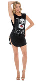 True Rock Jr Women's Love Sleeveless Graphic Dress