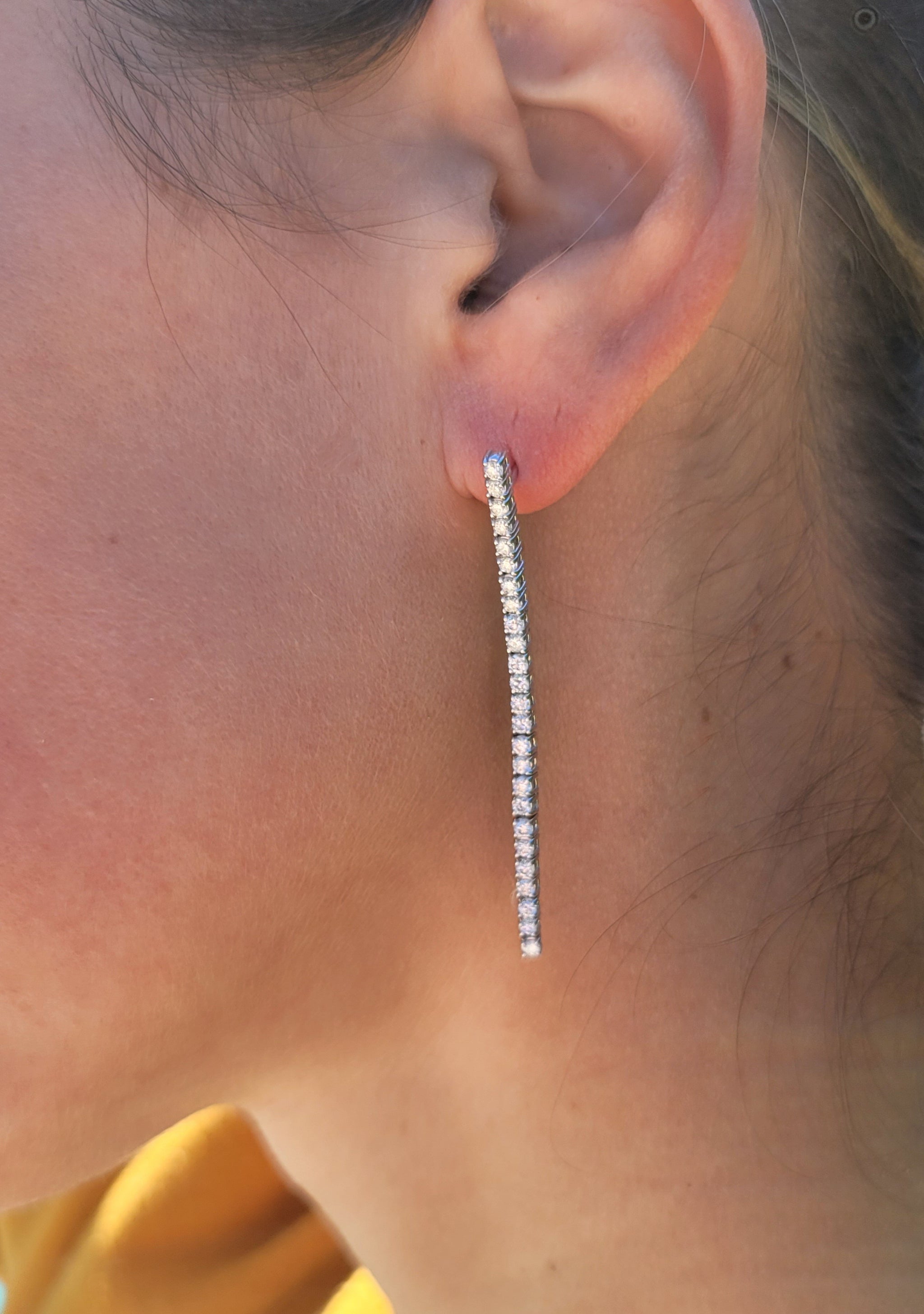 diamond tennis earrings