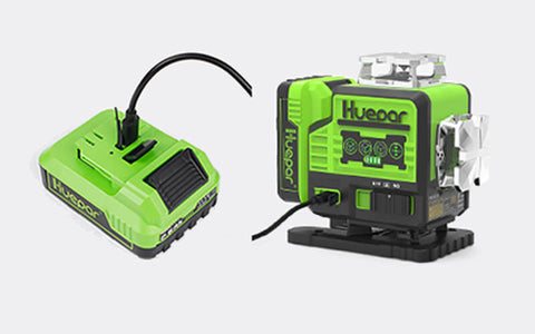 Niveau laser de chantier : Batterie Li-ion de Grande Capacité et Deux Méthodes de Charge