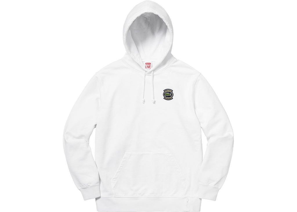 supreme lacoste hooded sweatshirt black