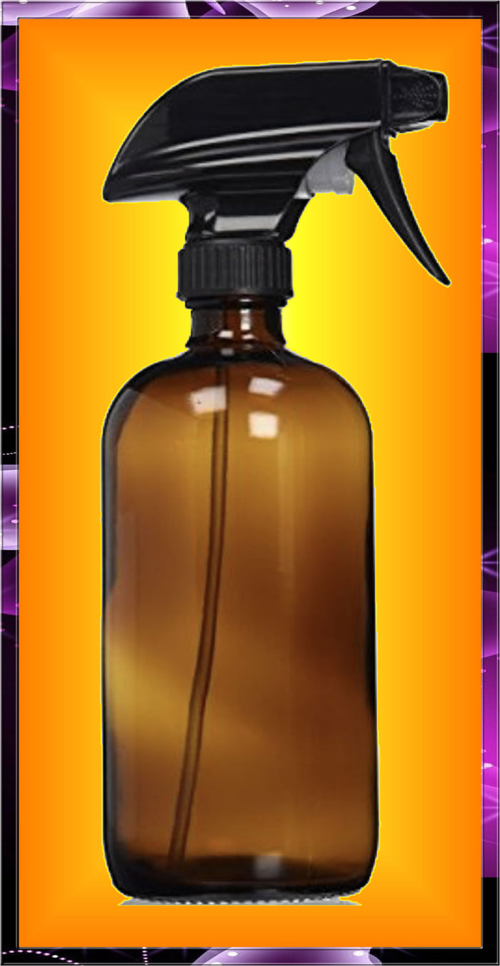 large glass spray bottle