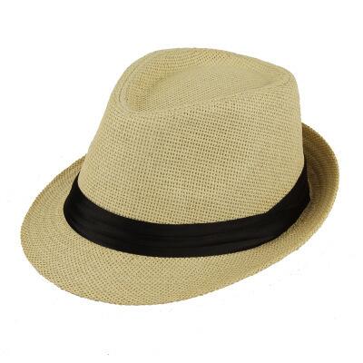 Luffy Beach Trilby Fedora Straw Hat for Men | EFFENTII Khaki / adult 56-58cm