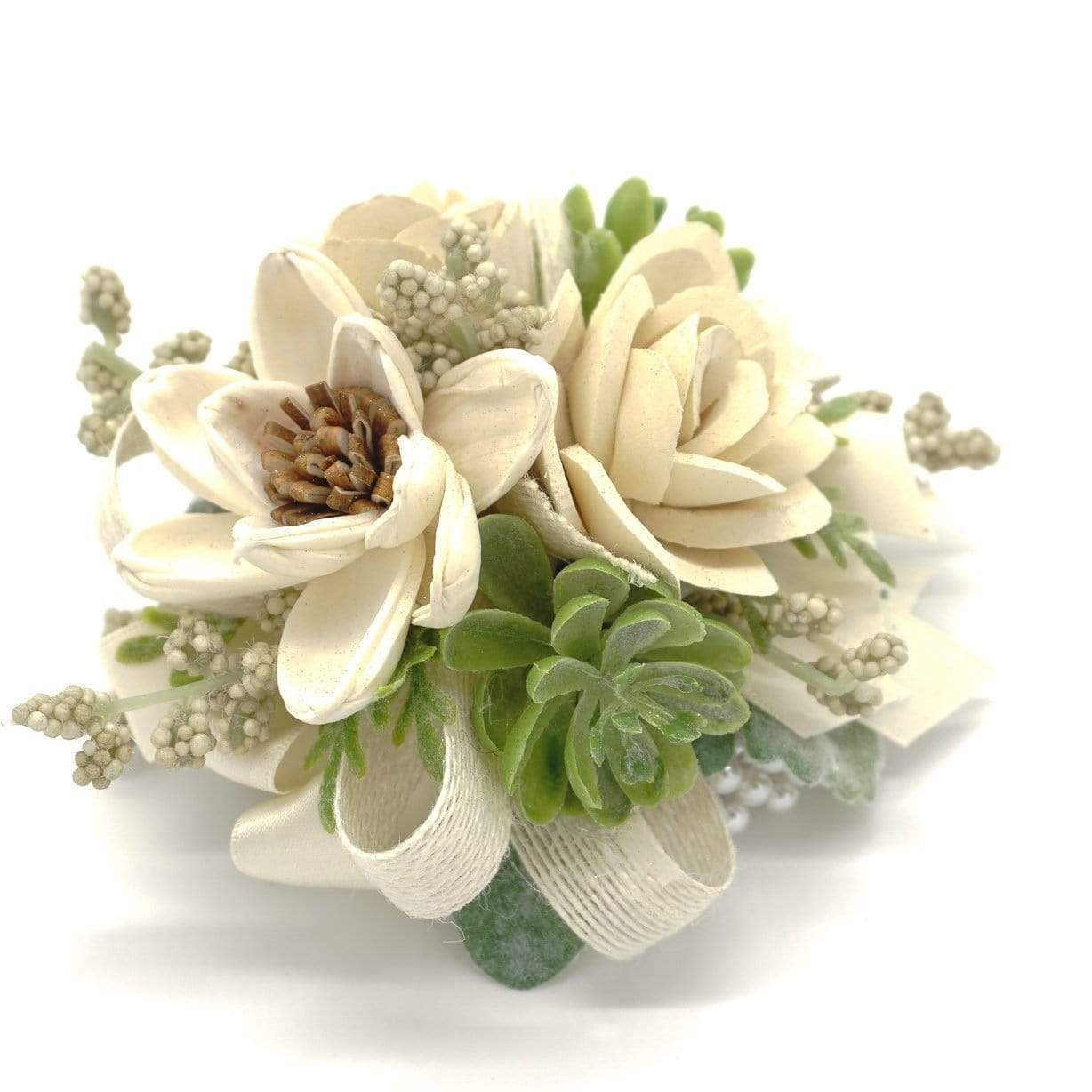 cream corsage