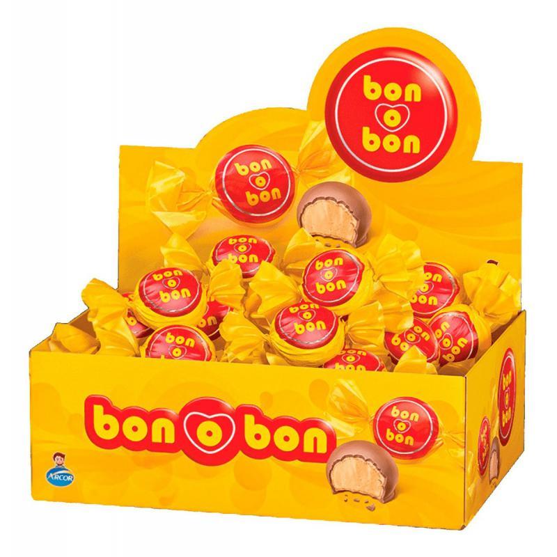 Bon O Bon Traditional Chocolate Bites Filled With Peanut Butter From Argentina Box Of 30 Bites 450 G 15 9 Oz Complete Box Latinafy Com