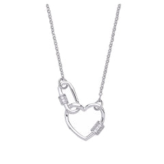 Locked In Love Heart Carabiner necklace