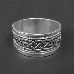 celtic ring mens jewellery  - wide band ring