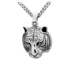 tiger necklace sterling silver pendant