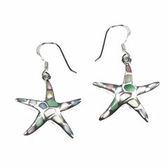 starfish earrings mother of pearl