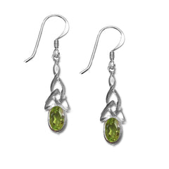 celtic earrings peridot