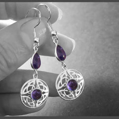 Amethyst celtic earring jewellery