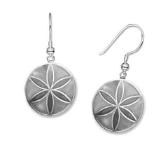 daisy wheel witch earrings