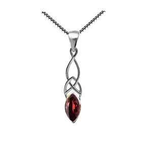 celtic necklace garnet gemstone 