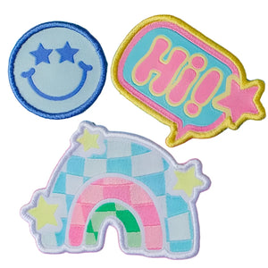 Funky Iron On Patches - too!