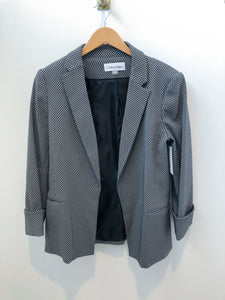 calvin klein black and white blazer