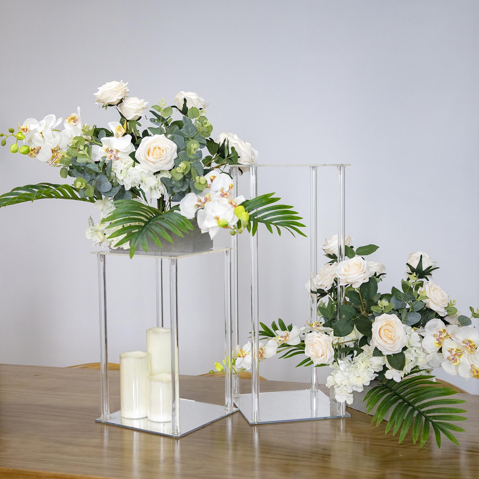 Clear Acrylic Flower Stand, Decorative Vase Column | eHomemart