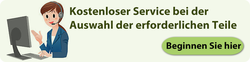 Kostenloser Service bei der Auswahl der erforderlichen Teile