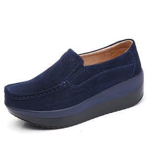 Large Size Rocker Sole Suede Slip On Casual Shoes – bohofan