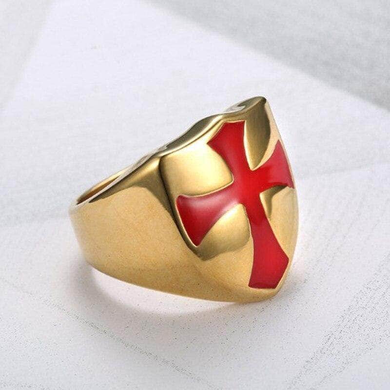 Gold Templar Ring | Templar Cross