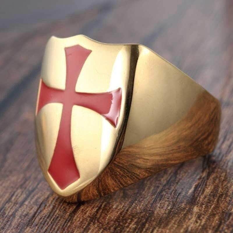 Gold Templar Ring | Templar Cross